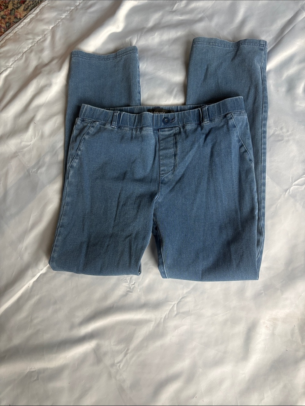 Betabrand Light Blue Pull-On Denim Pants